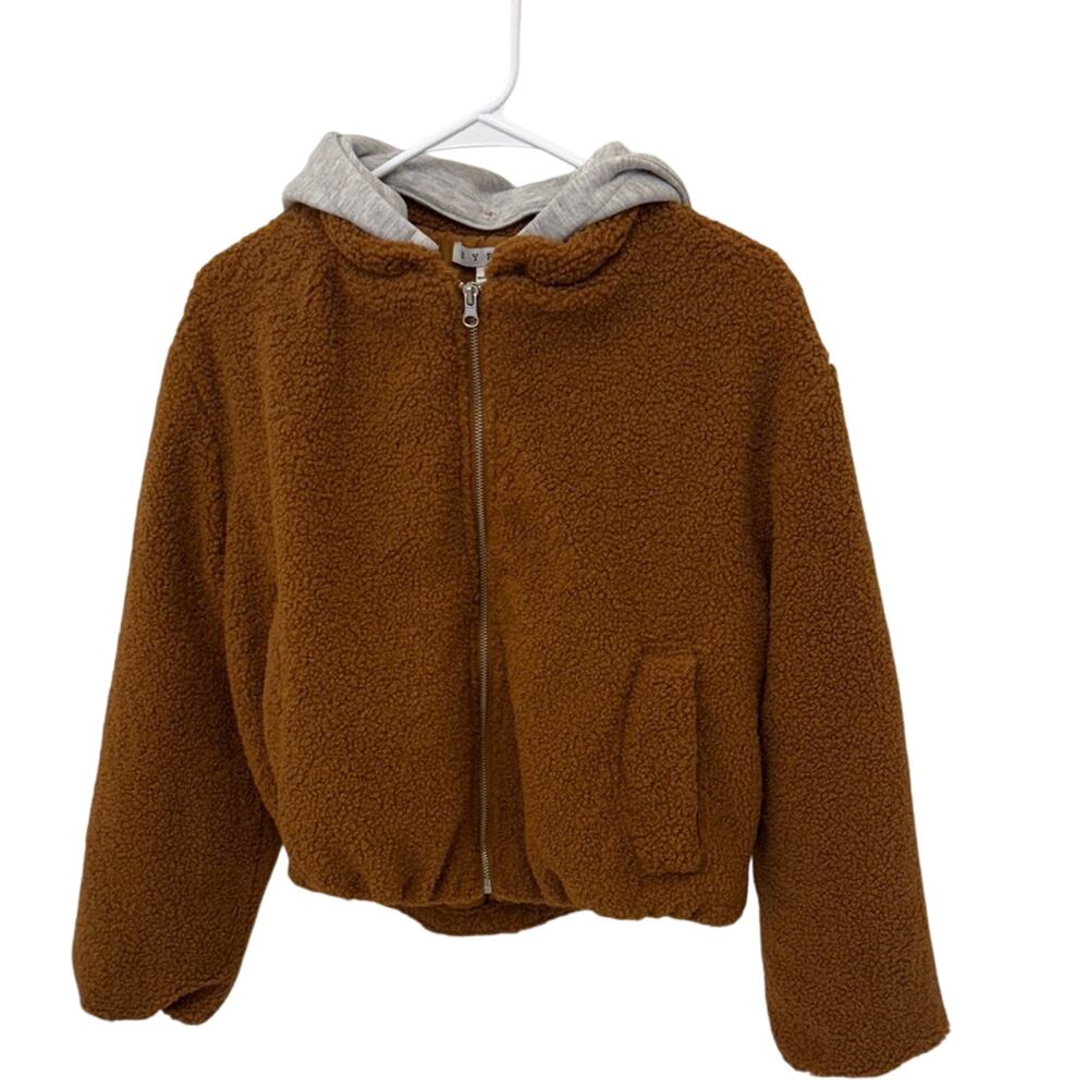 HYFVE Brown Sherpa Zip Up Hoodie